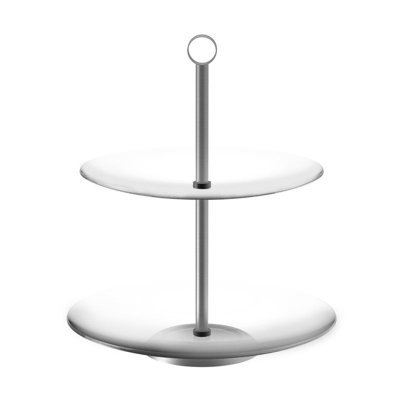Chef Buddy Dessert Tower, 2-Tier Round Glass Display Stand - Image 4